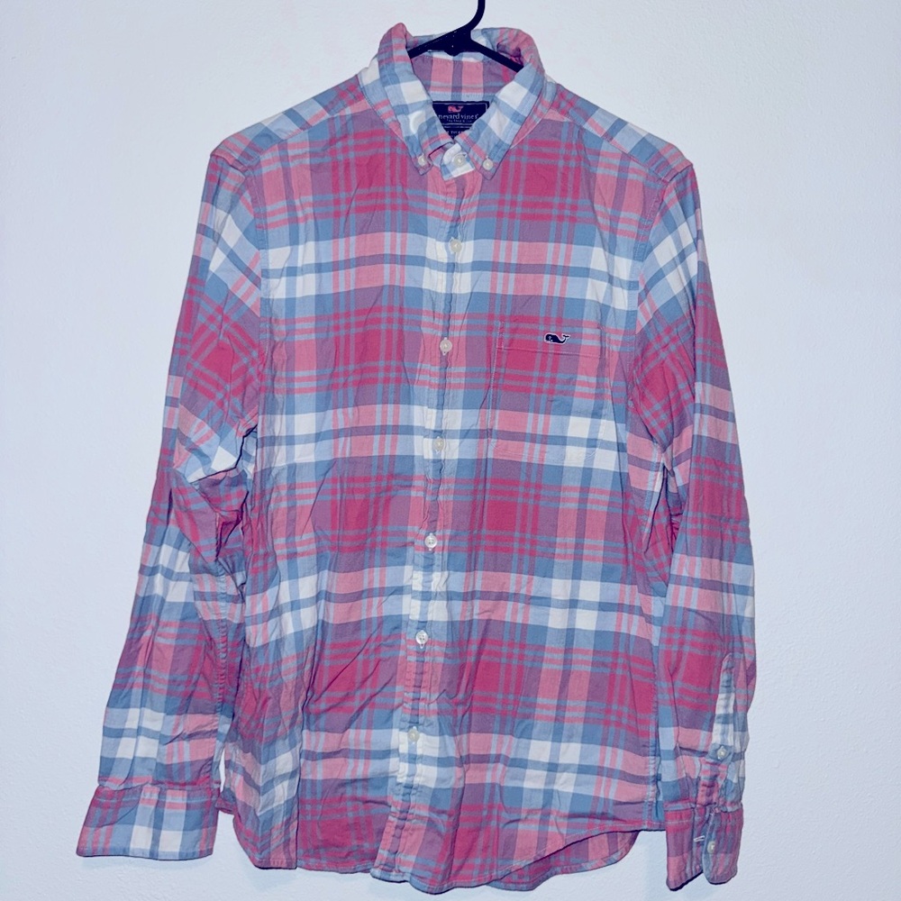 Vineyard Vines slim fit Tucker shirt men’s button down plaid size M